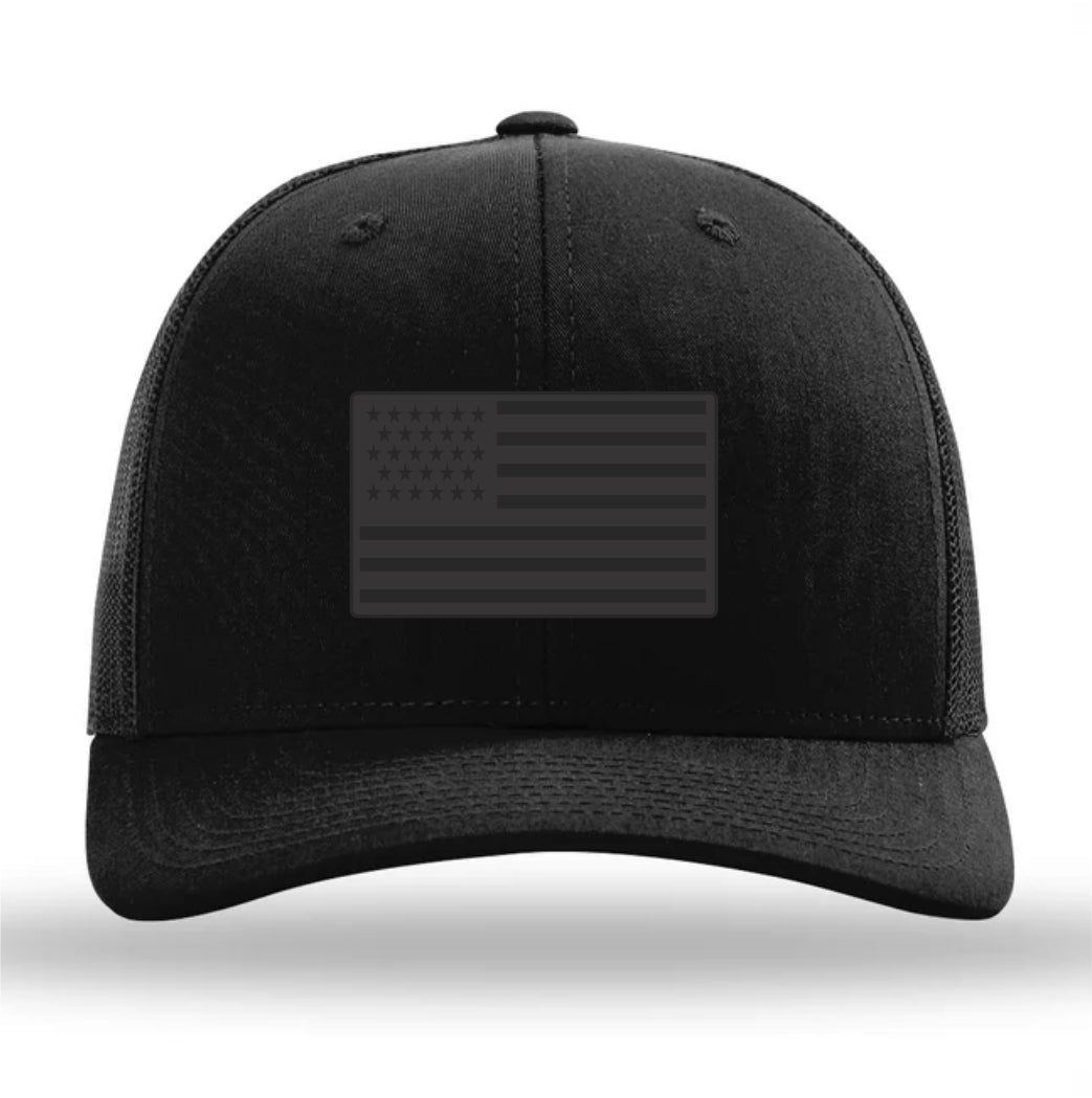Freedom Blackout Flag Richardson 112 Patch Hat