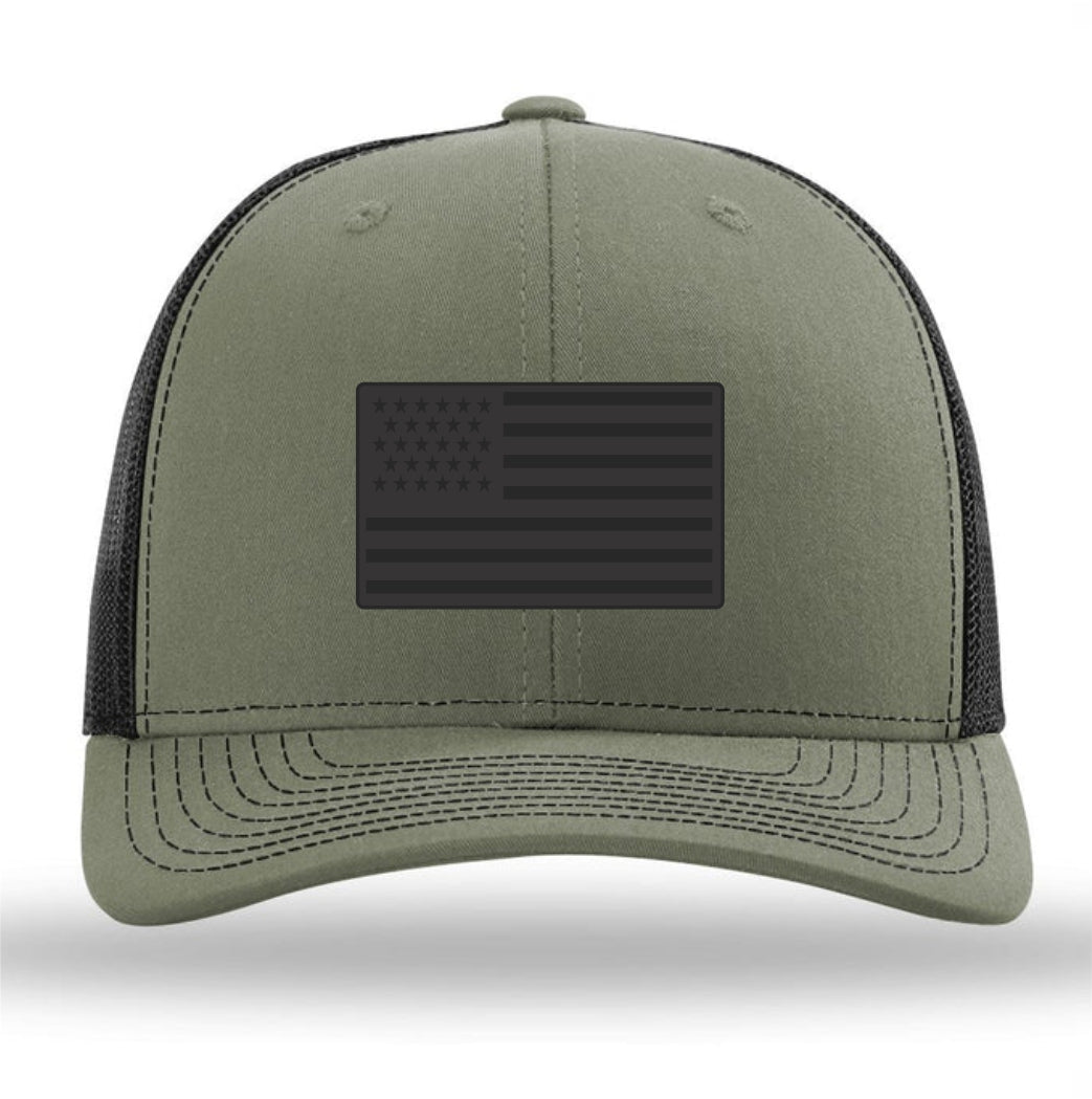Freedom Blackout Flag Richardson 112 Patch Hat