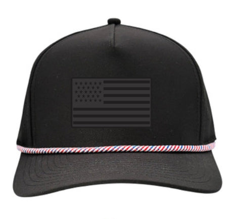 Anyrope Freedom Blackout Flag Patch hat